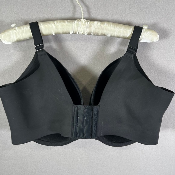 Cacique Totally Smooth Lightly Lined Full Coverage Bra Black 38F - Picture 2 of 10